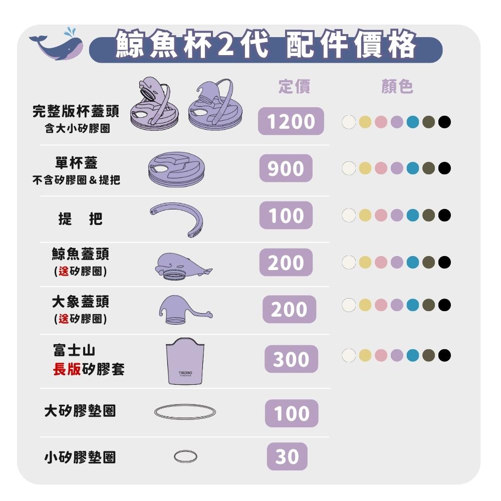 鯨魚杯專用| 杯蓋底座7色可選(不含矽膠圈.不含提把） - 日本羽鈦|純鈦