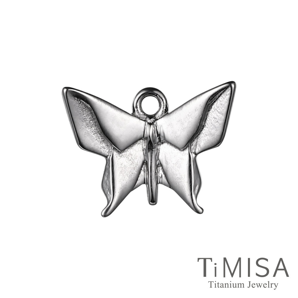 ♥ 新品♥【TiMISA 純鈦飾品】幾何小蝴蝶純鈦墜飾- 日本羽鈦|純鈦美學精品館
